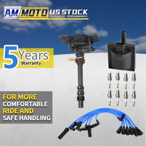 Distributor & Ignition Coil & Spark Plug & Blue Wire for Chevy GMC Savana DR49 - Picture 1 of 24
