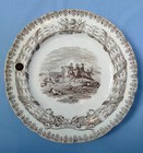 v.rare Antique COPELAND & GARRETT ceramic BATTLE OF WATERLOO food warmer PLATE 