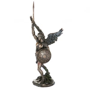 Large Figurine Veronese Angel Spear Shield Resin Statue Sculpture 17" ITALY - Picture 1 of 1