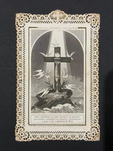 holy card santino merlettato canivet "THE CROSS OF CHRIST" - Picture 1 of 2