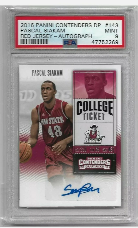 Contenders Pascal Siakam Rookie RC 2016-17 automático #143 PSA 9 Raptors ¡LO ÚLTIMO INVERSIÓN! Foto 1 de 1