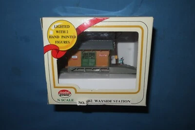 Model Power #2562 N Scale Wayside Station Lighted with 2 Figures - Image 1 of 3