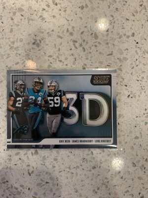2020 Score 3D Eric Reid, James Bradberry, Luke Kuechly #3D-LEJ Carolina Panthers - Image 1 of 2