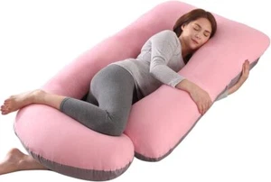 Almohada de embarazo de gran tamaño en forma de J Almohadas de maternidad para embarazadas de cuerpo completo 70*145 cm - Imagen 1 de 11
