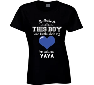 This Boy Stole My Heart He Calls Me Yaya Greek Grandmother Mother's Day T S - Picture 1 of 3