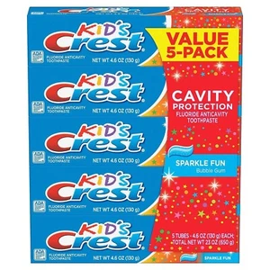 Kid's Crest Cavity Protection Toothpaste, Sparkle Fun, 4.6 oz (130 g), Pack of 5 - Picture 1 of 12