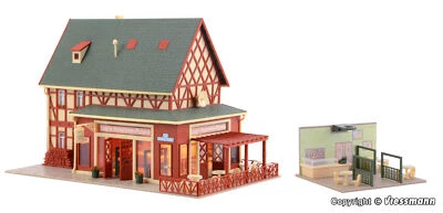Vollmer 43681 HO Scale Romantik Series: Restaurant Pizzeria Luigi With Pergola - Image 1 of 3