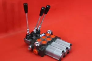 Válvula hidráulica válvula de control manual monobloque 3 compartimentos 3x POSICIÓN DE FLOTACIÓN DW 80l/min - Imagen 1 de 12