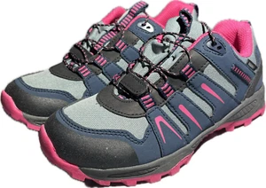 McKinley Sonnberg II AQX Jr. | Kids Pink/Blue Waterproof Hiking Boot - Picture 1 of 3