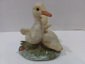 Vintage Baby Ducks Masterpiece Porcelain Figurine 1982 Homco Home Interiors - Picture 1 of 5