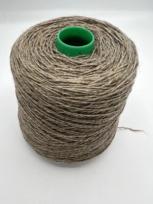 LINTON YARNS LTD 100% Wool ShetlandWoollen Spun. 4 PlyKnit,Rug,Craft. 500g Cone. Mid Oatmeal. UK