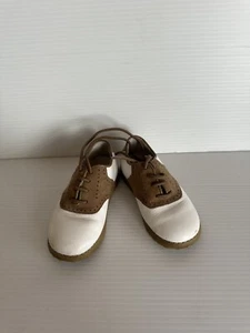 Boys L'amour Luke Leather Saddle Shoes Size 10 White Tan Dress Church Wedding - Picture 1 of 8