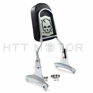 Skull Backrest Sissy Bar For Honda Shadow ACE 750/VT750 1997-2003 2002 US Stock - Picture 1 of 10
