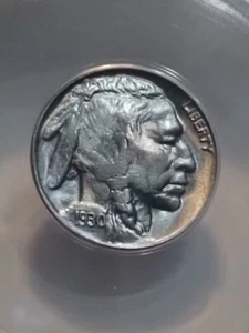 1930 BUFFALO NICKEL DIE CRACK ERROR COIN MS 64 MINT STATE ANACS UNCIRCULATED BU - Picture 1 of 15