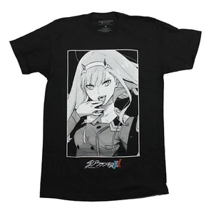 Darling in the Franxx New Adult T-Shirt - Zero Two Grayscale Image - Picture 1 of 1