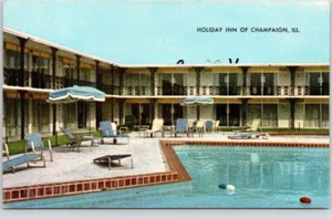HOLIDAY INN POSTKARTE Pool, Champagne, Ill. - Bild 1 von 2