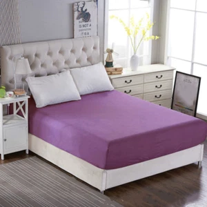 Deep Fitted Sheet Elastic Bed Mattress Bedding Protective Cover All Sizes Modern - Picture 1 of 15
