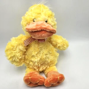 Peluche de Pascua amarillo patito naranja arco pato frijoles CS Intl guinga 10" 2013 - Imagen 1 de 6