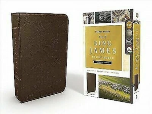 KJV Study Bible Bonded Leather Brown Red Letter Color BRAND NEW in Shrink Wrap!! - Picture 1 of 6