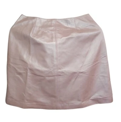 Elegante Falda de Cuero Rosa Danier Talla 6 Foto 1 de 4