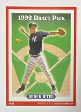 2015 Topps RED Cardboard Icon 1993 RC JUMBO 5x7 Derek Jeter NY Yankees SSSP /10
