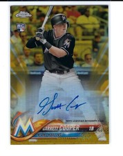 Garrett Cooper RC 2018 Topps Chrome 1st RC Auto Gold Refractors #/50 Marlins