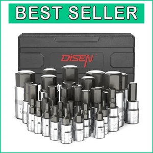 Heavy-Duty 32PC Hex Bit Socket Set with Portable Case - Secure & Durable Design - Picture 1 of 10