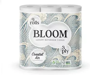 Luxury Bathroom Tissue Toilet Rolls 3 Ply White Unscented Tisuue | Pack of 45 - Picture 1 of 5