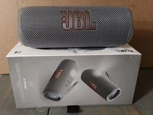 JBL Flip 6 Portable Bluetooth Portable Speaker System Gray Party Boost Waterproo - Picture 1 of 6