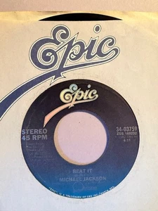 Michael Jackson ~ Beat It/ Get On The Floor ~ Epic VG+ 45 RPM Record - Picture 1 of 1