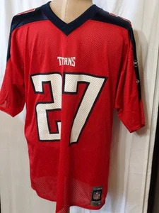 Vintage Eddie George #27 Tennessee Titans NFL Football Red Medium Jersey - Picture 1 of 7