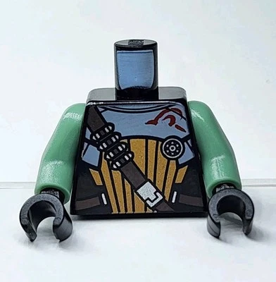 NEW LEGO® Minifigure Torso Part Black Sand Green Arms Embo sw0307 7930 - Image 1 of 2