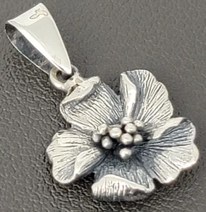 Vintage Sterlingsilber Kirschblüte Blume Anhänger Charm 956 - Bild 1 von 6