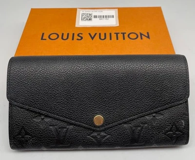 * Cartera Louis Vuitton Monograma Mujer Cartera Sarah M61182 Noir Negra Nueva con Etiquetas Foto 1 de 4