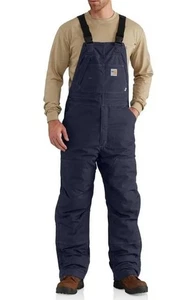 Carhartt Bib 40x30 Flame Resistant Quick Duck Overall Lined 102691-410 2 - Picture 1 of 9