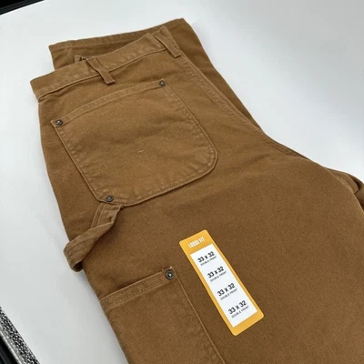 NWT Carhartt Pants Mens 33x32 Loose Original Fit Firm Duck Double-Front Dungaree - Image 1 of 4