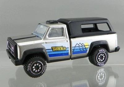 Vintage 1979 Tonka Pressed Steel Metal 7" Silver Pickup Truck w/ Camper Top USA - Image 1 of 4