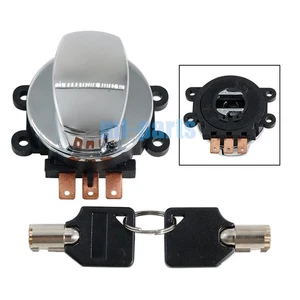 For Harley-Davidson Chrome Ignition Key Switch Kit Softail Deuce FXSTD 2000-2007 - Picture 1 of 12