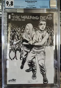 Walking Dead #144, CGC 9.8, 2015 Adlard SDCC Wraparound Sketch Exclusive - Picture 1 of 3