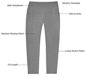 Girls' Active Leggings Size S (6-6X) Color Gray - Picture 1 of 3