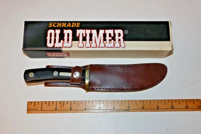 Cuchillo de hoja fija Schrade (Taylor Brands) Old Timer 160OT 2006 en caja nuevo de stock Foto 1 de 4