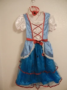 COSTUME VESTITO MAGO DI OZ RUBIE DOROTHY GALE GINGHAM L 10/12 CON FASCIA - Foto 1 di 7