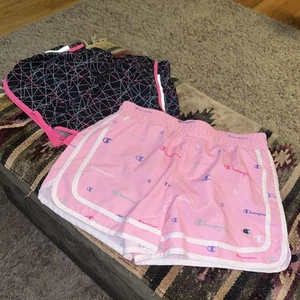 Mint Champion Shorts Girls Size L Pink Drawstring Youth Bonus Shirts Free Ship! - Picture 1 of 8