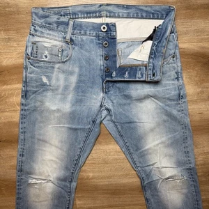 G Star RAW Jeans Men 33x32 Blue New Radar Slim Fit Cotton Streetwear Ripped - Picture 1 of 15