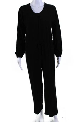 Mono para mujer Wilt cuello redondo mangas largas ceñido pierna recta negro talla XS Foto 1 de 4