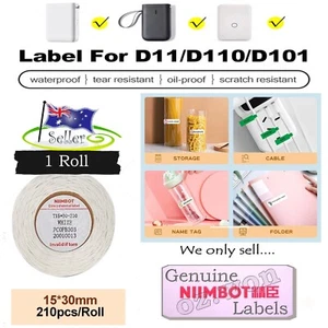 Thermal Printer Label White Niimbot 15 x 30 Labels Stickers 1x box D11 D101 D110 - Picture 1 of 6
