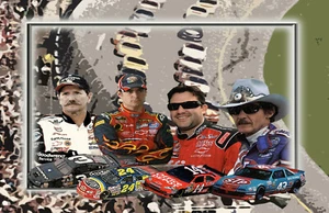 Nascar Lithographie Druck von Nascar Legenden 17 x 11 - Bild 1 von 1