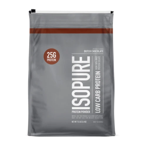 Isopure порошок с нулевым/низким содержанием углеводов, 100% изолят сывороточного белка, низкий уровень сахара - Изображение 1 из 1
