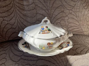 Vintage Dolls Children’s Tea Set Ceramic Turin and Plate - Picture 1 of 9