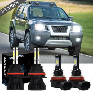 Faro LED haz alto/bajo para Nissan Xterra 2005-2015- 4X 6000K + bombillas antiniebla - Imagen 1 de 12
